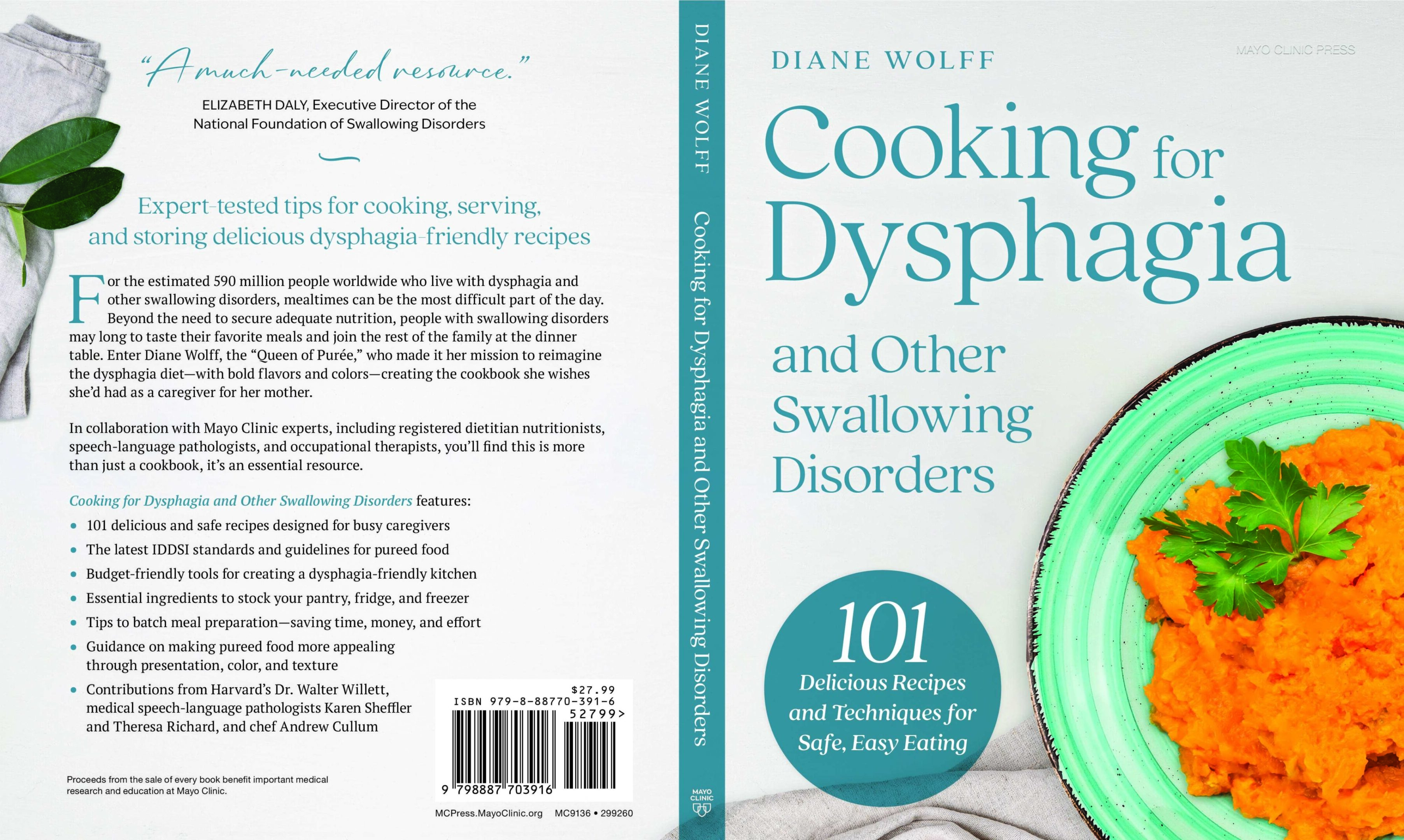 Book cover of 'Cooking Dysphagia' with swallowing disorder recipes.